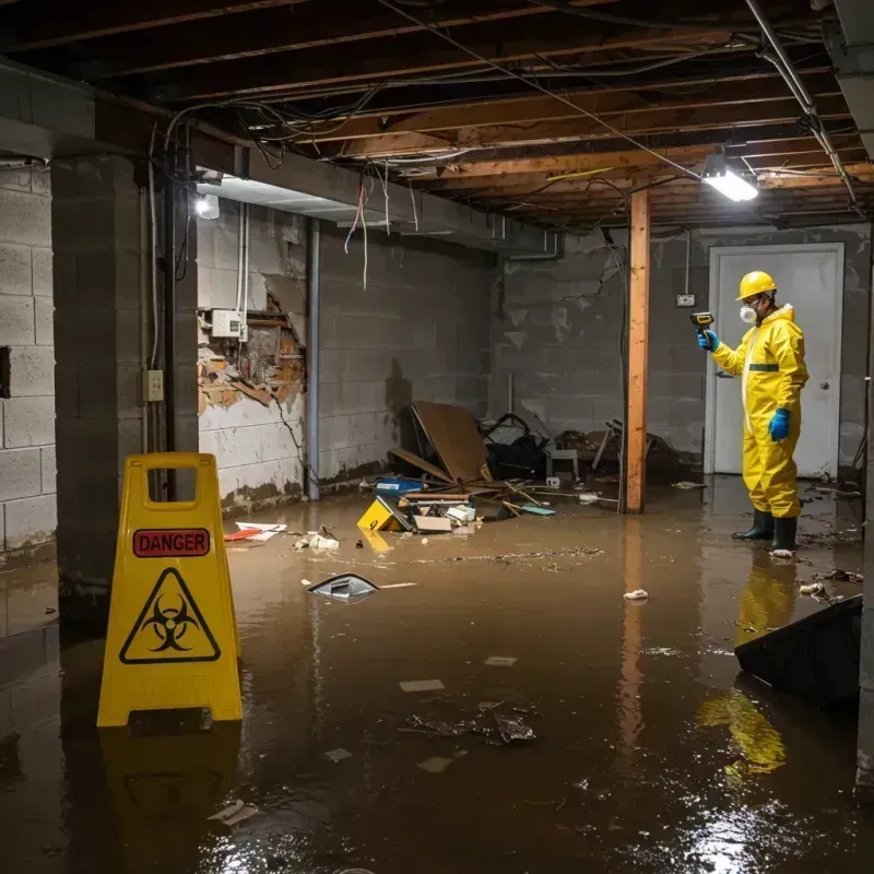 Flooded Basement Electrical Hazard in Archbold, OH Property